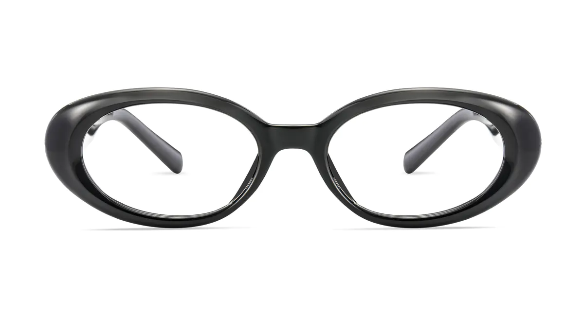 Oval Black Eyeglasses