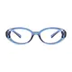 Oval Transparent Blue Eyeglasses