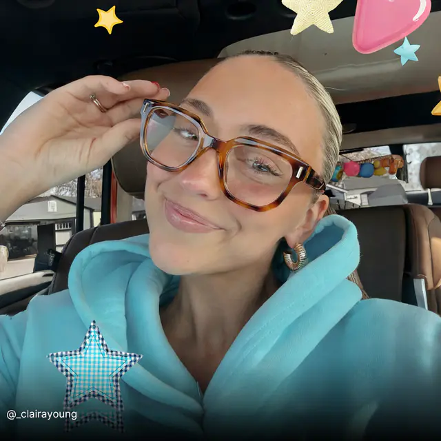 Square Tortoiseshell Eyeglasses