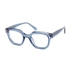 Square Transparent Blue Eyeglasses