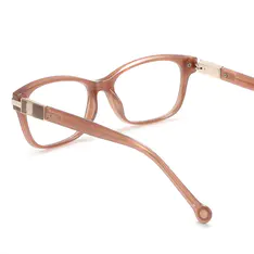 Rectangle Transparent Pink Eyeglasses