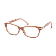 Oval Transparent Pink Eyeglasses