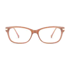 Oval Transparent Pink Eyeglasses