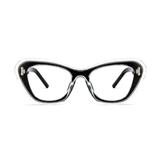 Cat-eye Black/Clear Eyeglasses