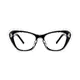 Cat-eye Black/Clear Eyeglasses