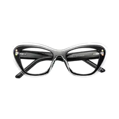 Cat-eye Black/Clear Eyeglasses
