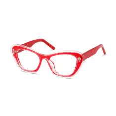 Cat-eye Red/Clear Eyeglasses