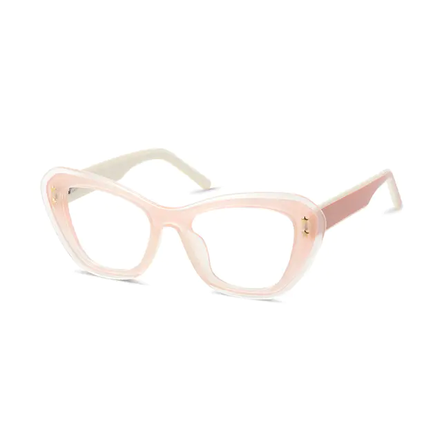 Cat-eye Pink/Clear Eyeglasses