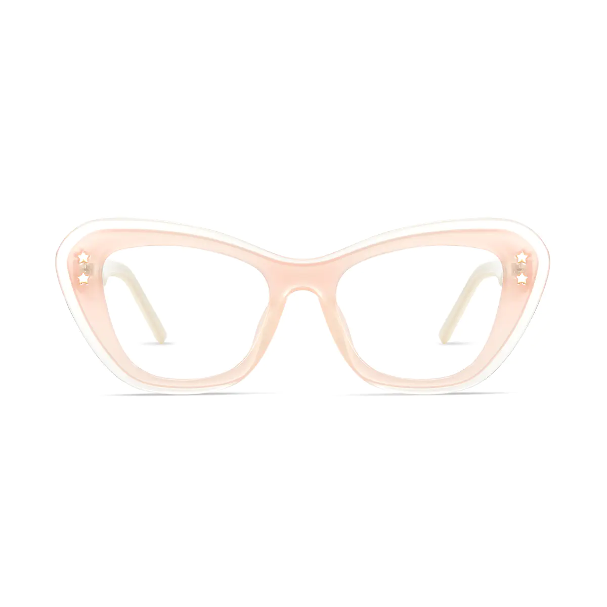 Cat-eye Pink/Clear Eyeglasses