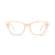 Cat-eye Pink/Clear Eyeglasses