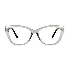Cat-eye Transparent Gray Eyeglasses
