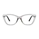 Cat-eye Transparent Gray Eyeglasses