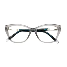 Cat-eye Transparent Gray Eyeglasses