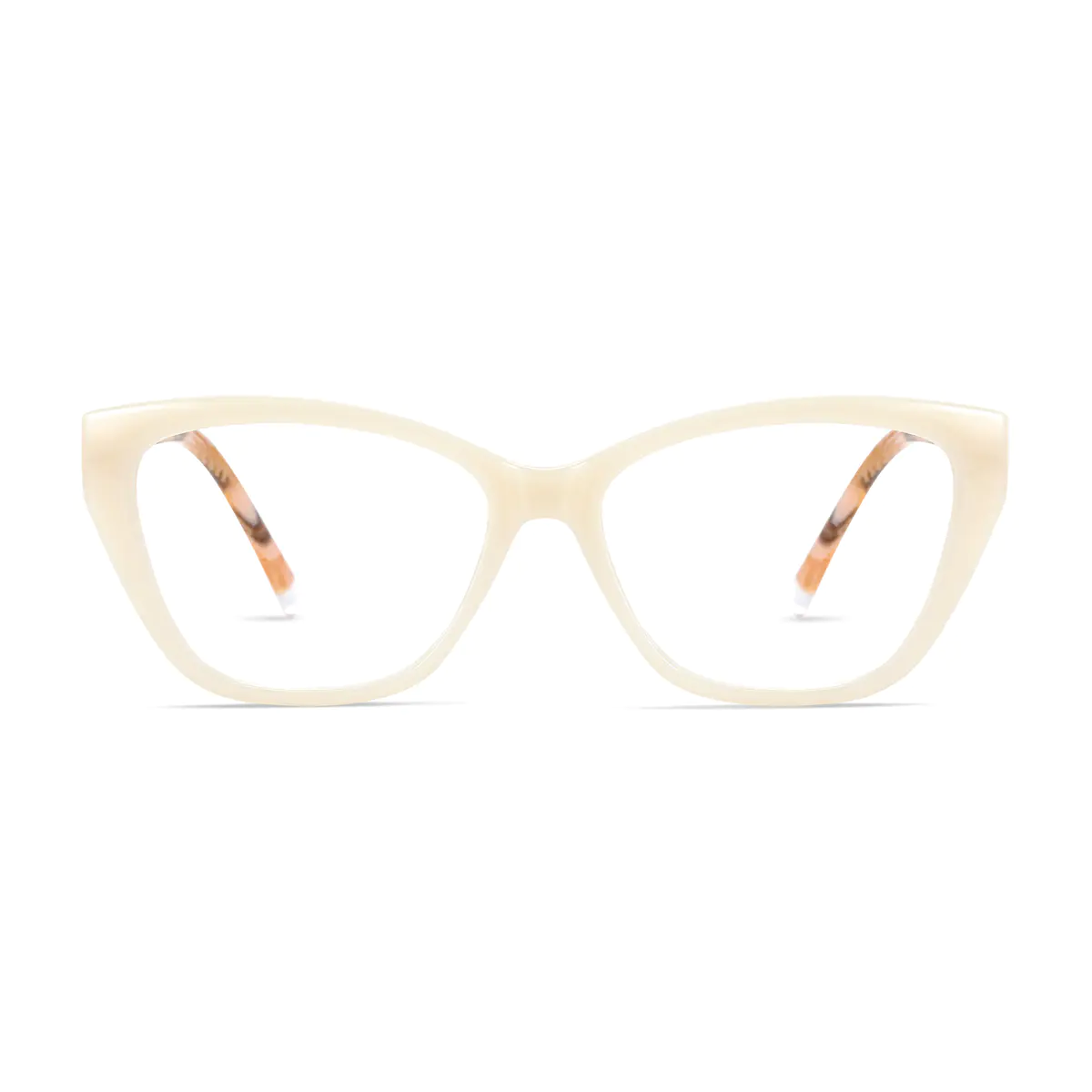 Cat-eye Cream Eyeglasses