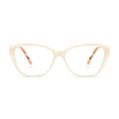 Cat-eye Cream Eyeglasses