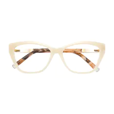 Cat-eye Cream Eyeglasses