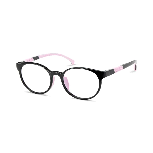 Kids' Oval Black Eyeglasses