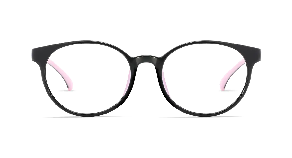 Kids' Oval Black Eyeglasses