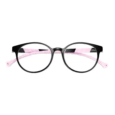 Kids' Oval Black Eyeglasses