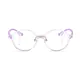 Kids' Round Transparent Purple Eyeglasses
