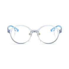 Kids' Round Transparent Blue Eyeglasses
