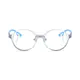 Kids' Round Transparent Blue Eyeglasses