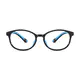 Kids' Oval Black/Blue Eyeglasses