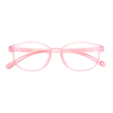 Kids' Oval Pink Eyeglasses