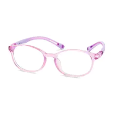 Kids'  Oval Purple Eyeglasses