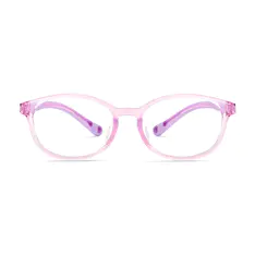 Kids'  Oval Purple Eyeglasses