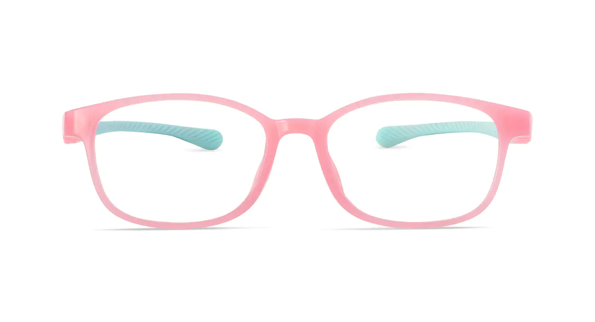 Kids'  Rectangle Pink/Blue Eyeglasses