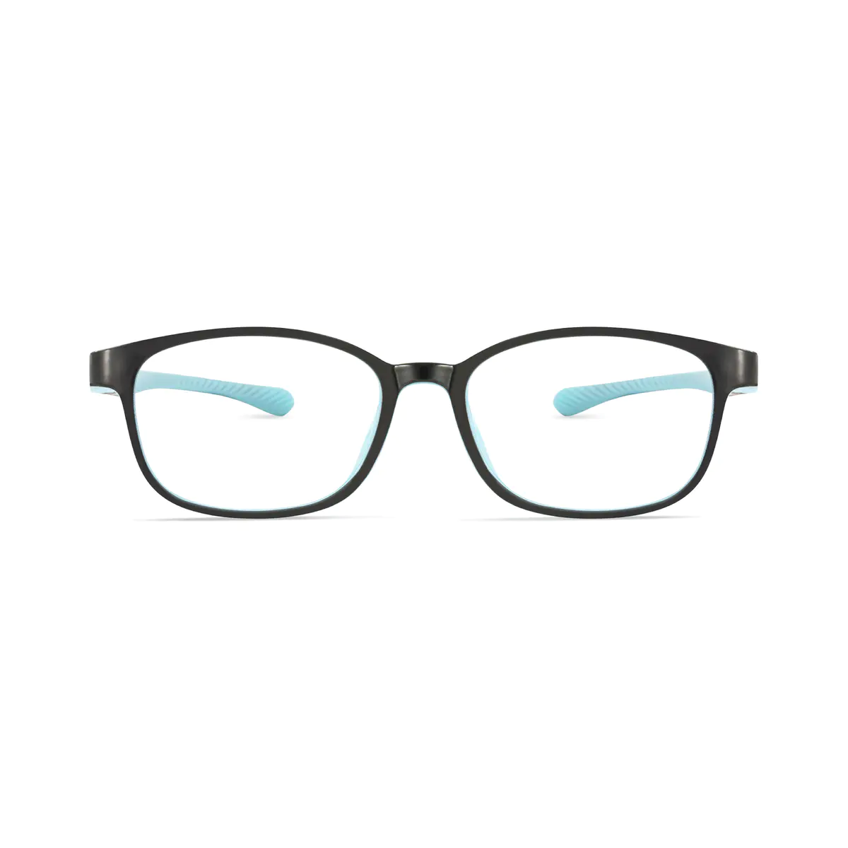 Kids' Rectangle Black/Blue Eyeglasses