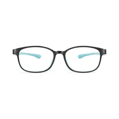 Kids' Rectangle Black/Blue Eyeglasses
