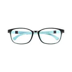 Kids' Rectangle Black/Blue Eyeglasses