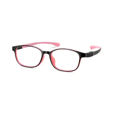 Kids' Rectangle Black/Pink Eyeglasses