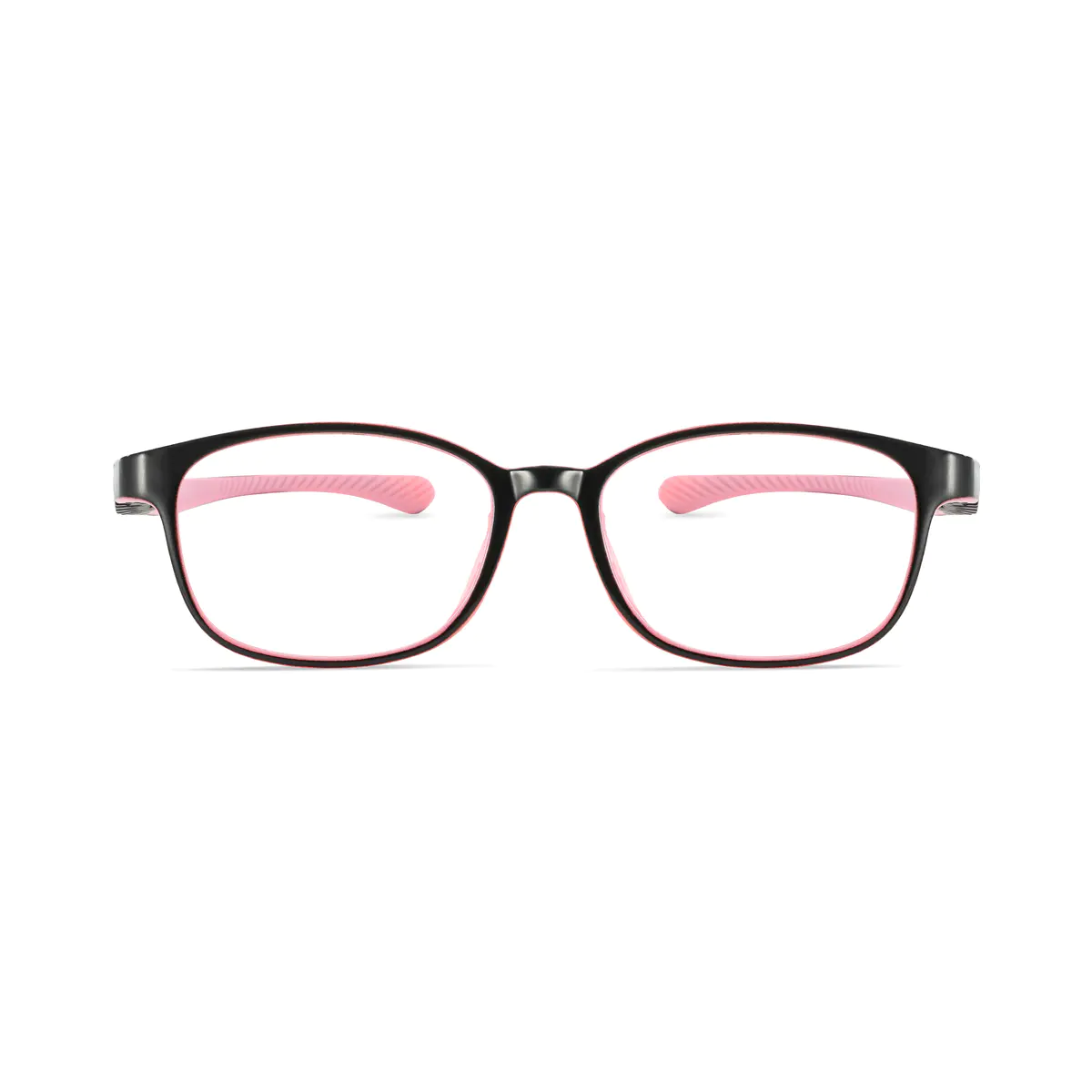 Kids' Rectangle Black/Pink Eyeglasses