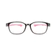 Kids' Rectangle Black/Pink Eyeglasses