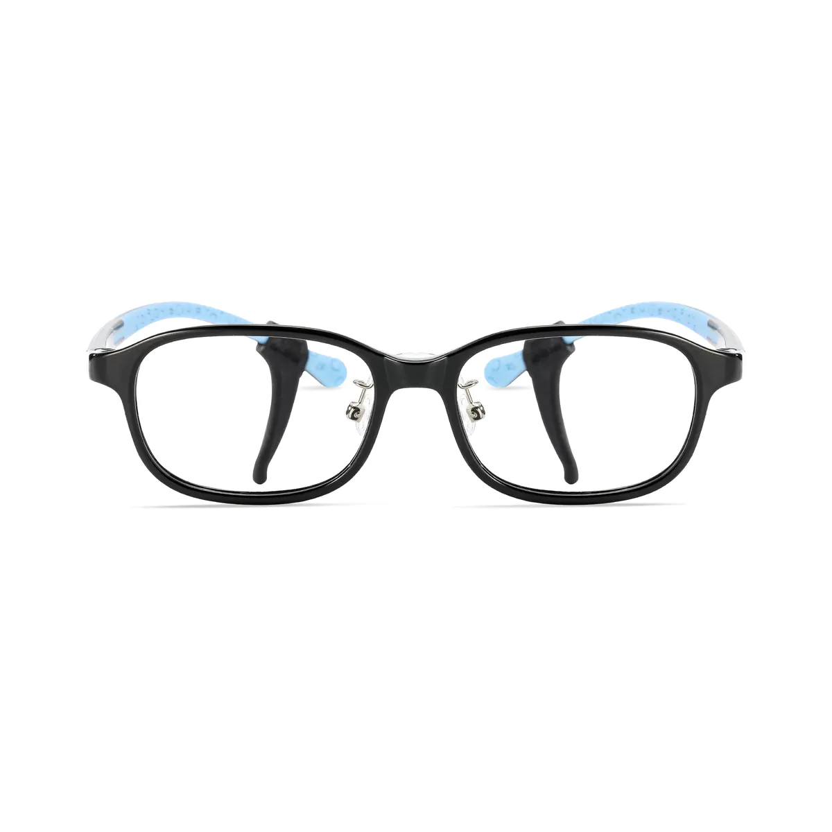 Kids' Rectangle Black/Blue Eyeglasses