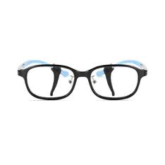 Kids' Rectangle Black/Blue Eyeglasses