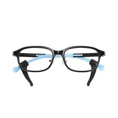 Kids' Rectangle Black/Blue Eyeglasses