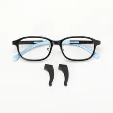 Kids' Rectangle Black/Blue Eyeglasses