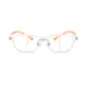 Kids' Rectangle Transparent Orange Eyeglasses