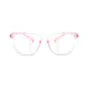 Kids' Square Transparent Pink Eyeglasses