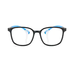 Kids' Square Black/Blue Eyeglasses