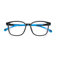 Kids' Square Black/Blue Eyeglasses