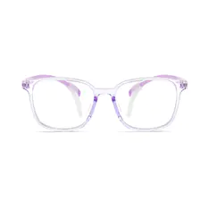 Kids' Square Transparent Purple Eyeglasses