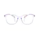 Kids' Square Transparent Purple Eyeglasses