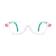 Kids'  Oval Transparent Pink Eyeglasses