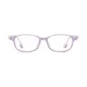 Kids' Rectangle Transparent Purple Eyeglasses