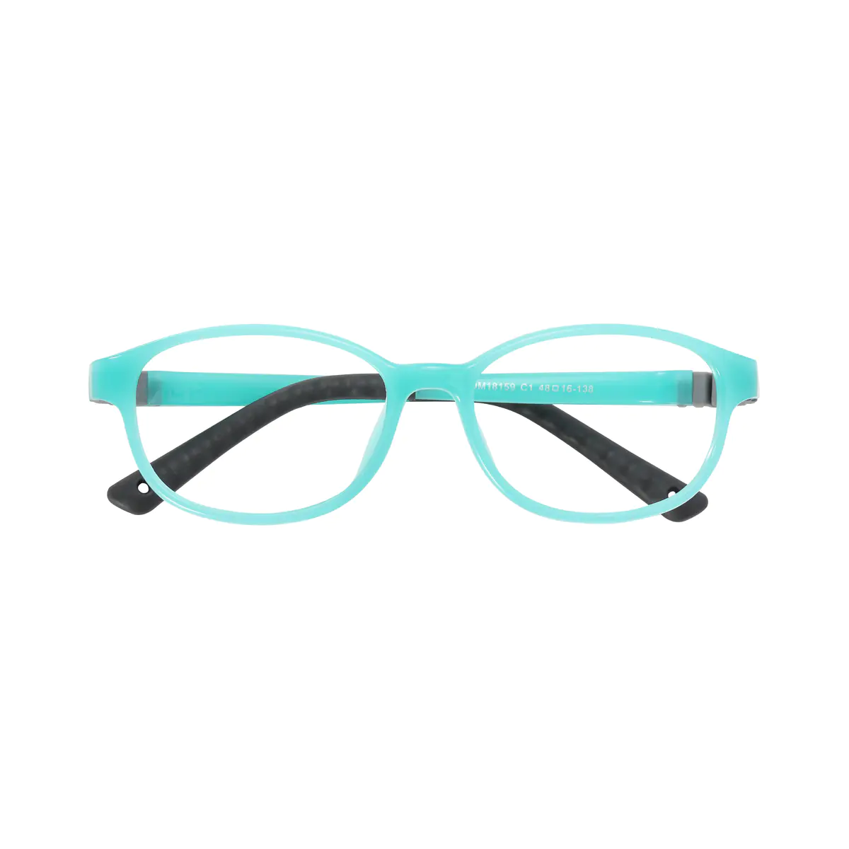Kids'  Rectangle Transparent Green Eyeglasses